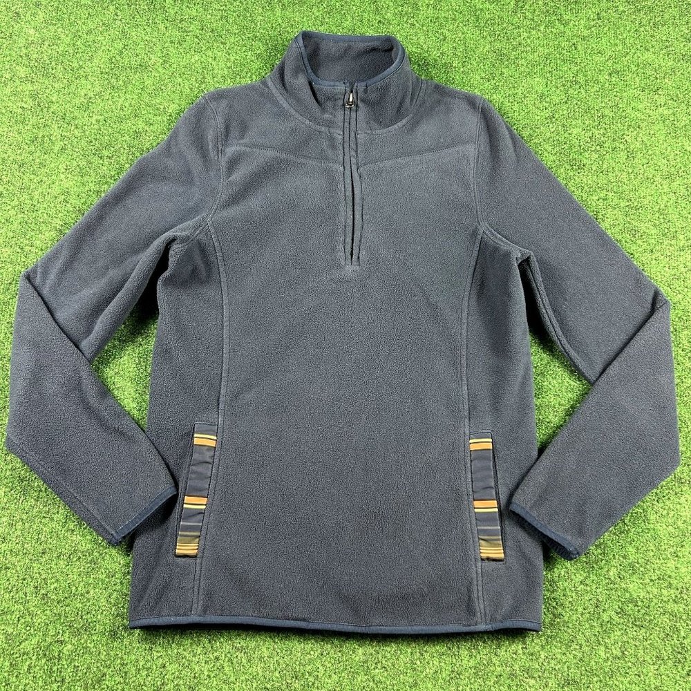 Pendleton Sweater Blue Fleece Quarter Zip Pullover Sweatshirt Mens Size Small‎